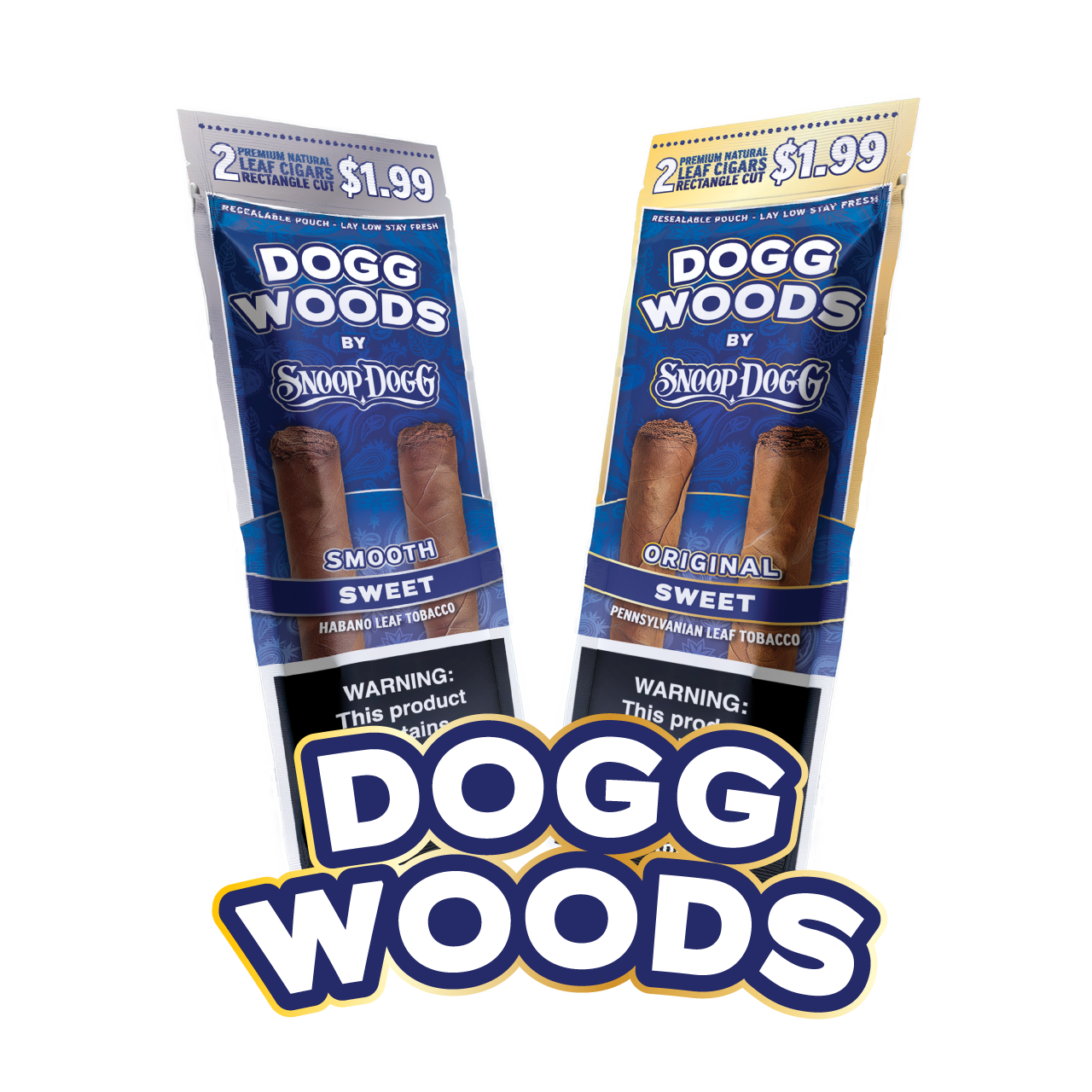 Dogg Woods - Premium Natural Leaf Cigars (2pk)