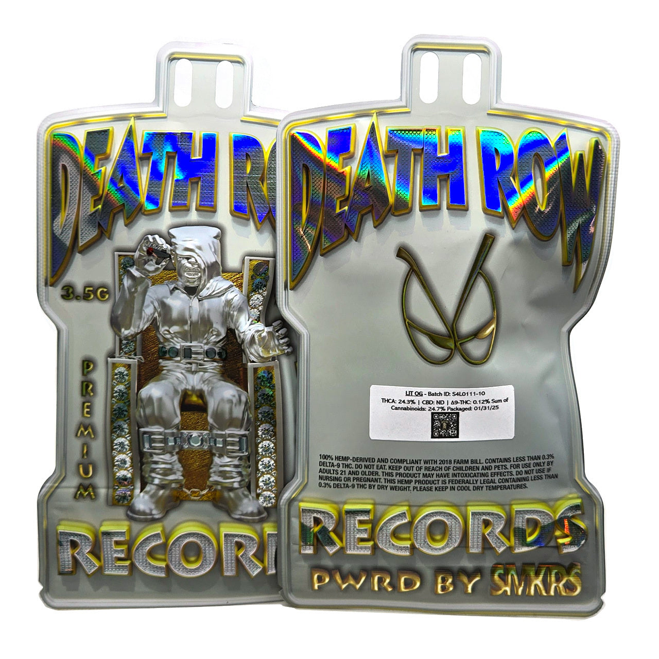 Death Row Records - THCA Flower - Mylar 3.5g - LIT OG