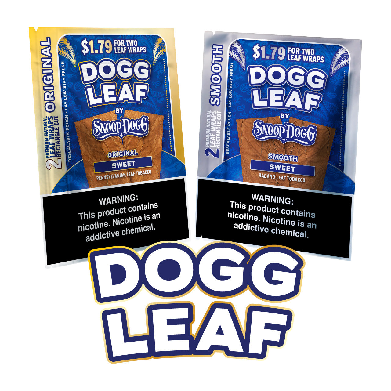 Dogg Leaf - Premium Natural Leaf Wraps (2pk) - No Price - SWED