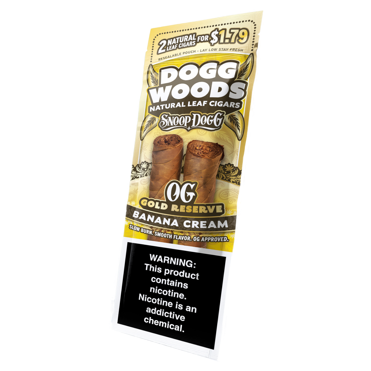 Dogg Woods - OG Gold Reserve - Premium Natural Leaf Cigars (2pk) - Pre-Priced