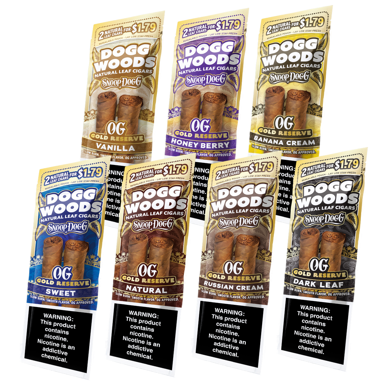 Dogg Woods - Premium Natural Leaf Cigars (2pk) - Pre-Priced