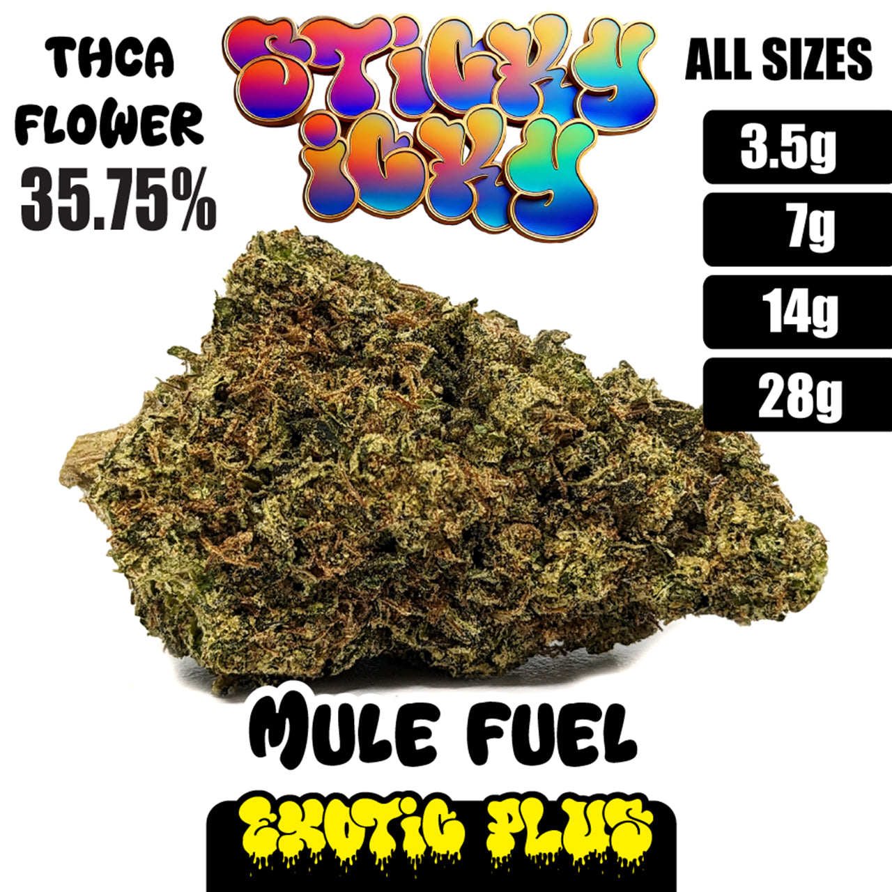 Sticky Icky - THCA Exotic Plus Flower - Muel Fuel [Indica]